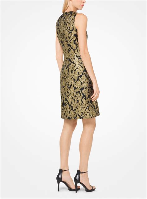 michael kors women's chrwhite and gold|Michael Kors gold dress.